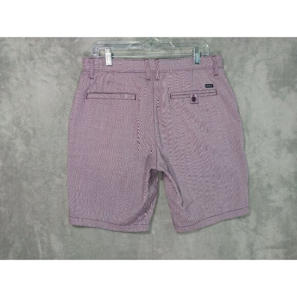 RVCA Shorts Mens 32 Red Backbone Flat Front Twill Lightweight Outdoors Skater - Picture 2 of 10